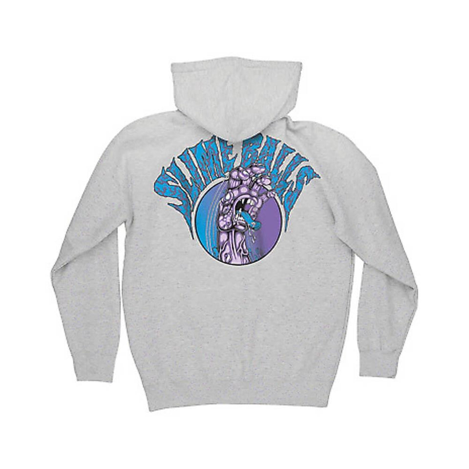 Santa Cruz Slime Balls Grave Hand Pullover Hoodie Heavyweight Grey Heather - 50-50 Skate Shop