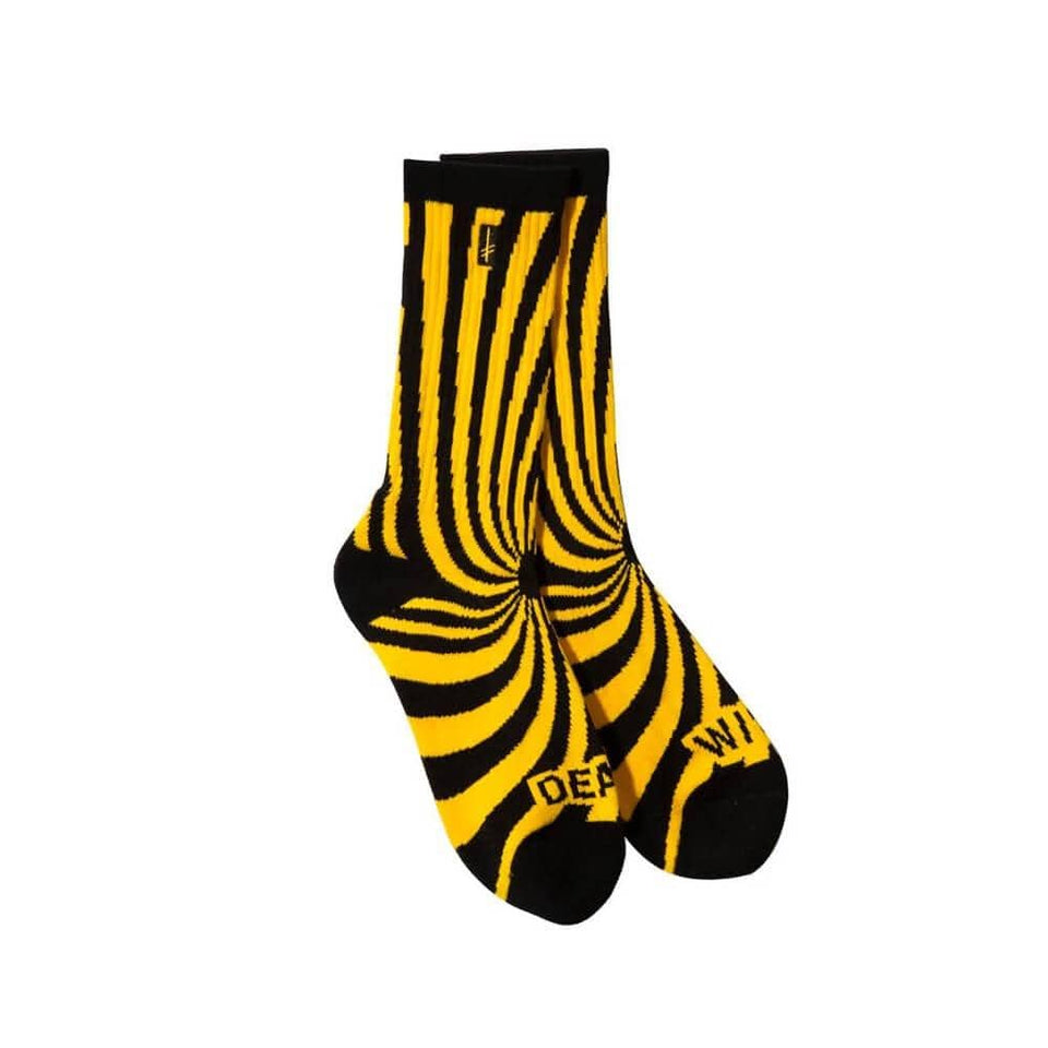 Deathwish Discordia Socks Yellow - 50-50 Skate Shop