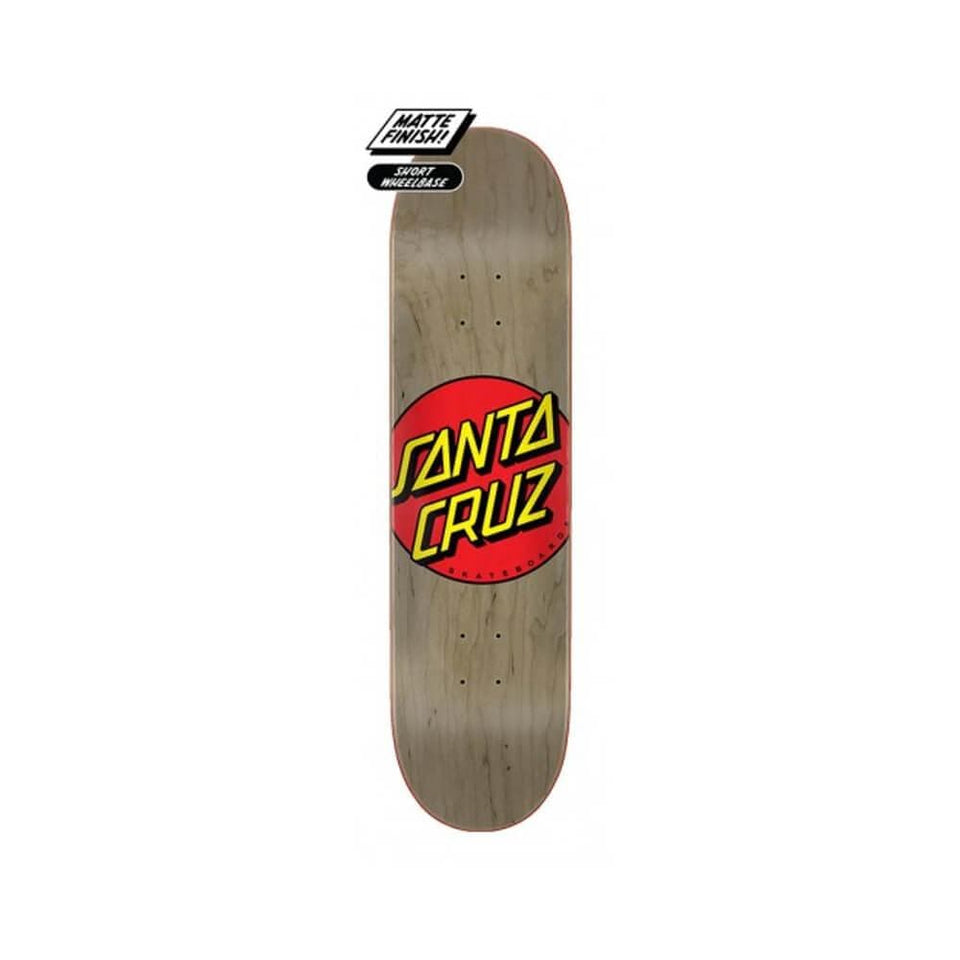 Santa Cruz Skateboard Deck Classic Dot 8.375" x 31.83" Grey 14.375" WB - 50-50 Skate Shop