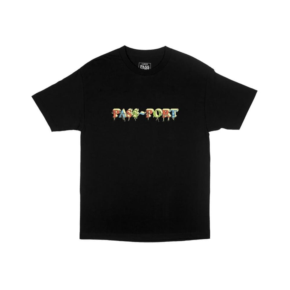 Passport PP Gang Tee Black - 50-50 Skate Shop