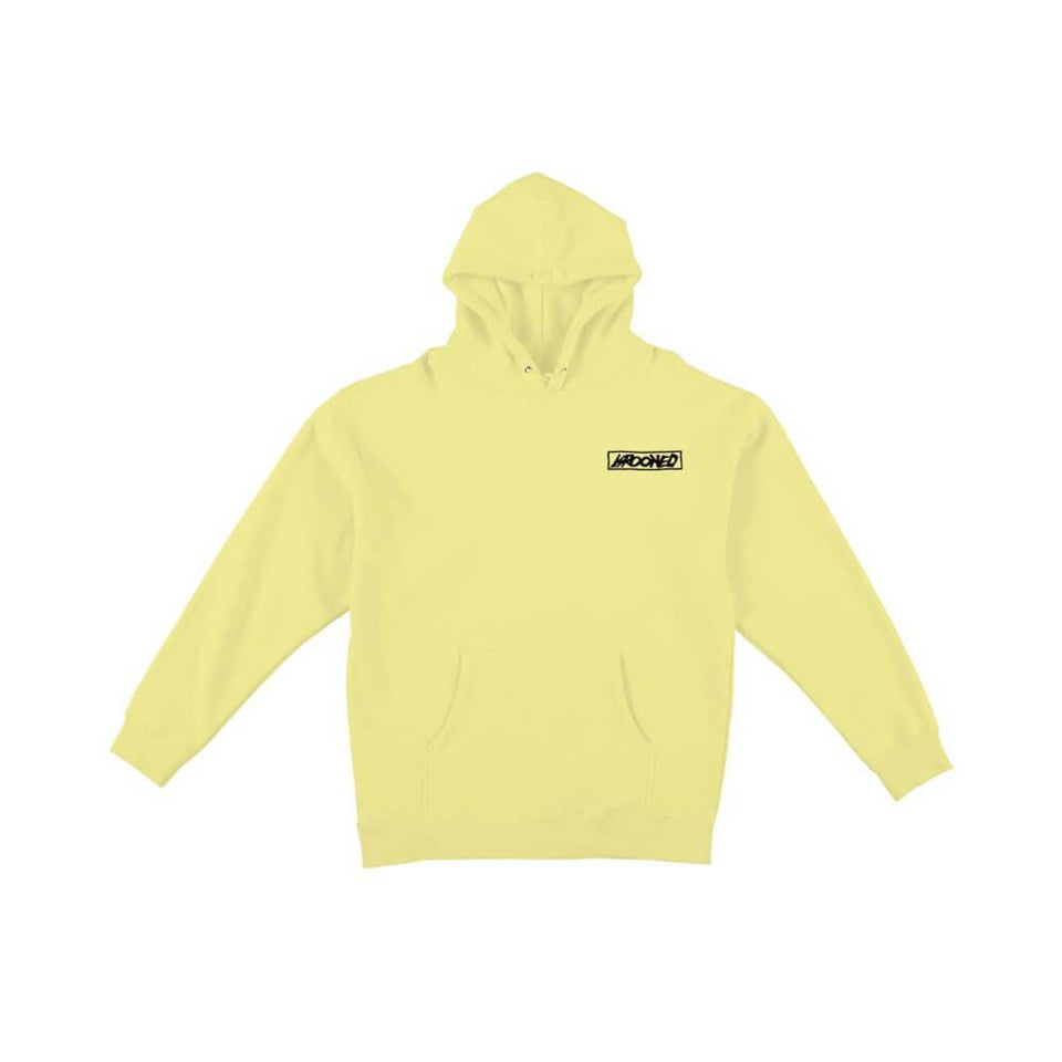 Krooked Skate Sweater Hoodie Moon Smile Raw Yellow Black - 50-50 Skate Shop