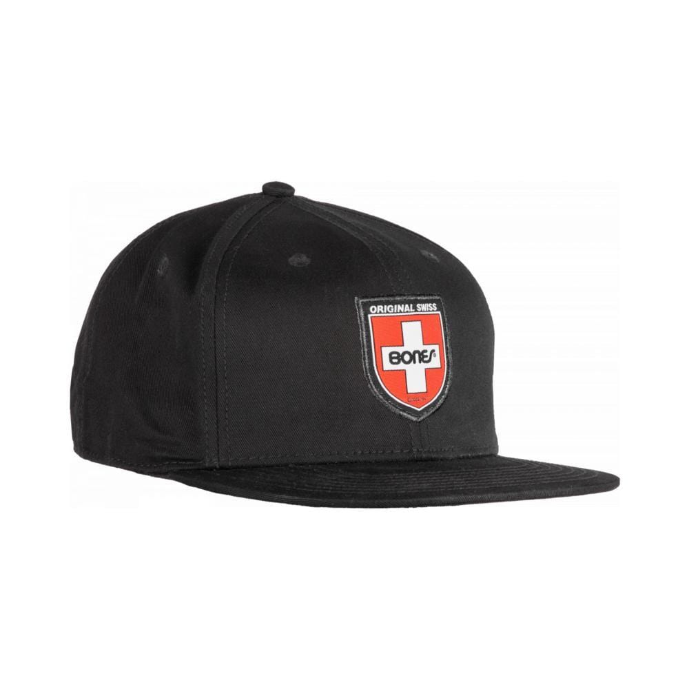 Bones Hat Official Swiss Shield Snapback Black - 50-50 Skate Shop