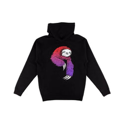 Welcome Skate Sloth Hoodie Black Red Purple - 50-50 Skate Shop