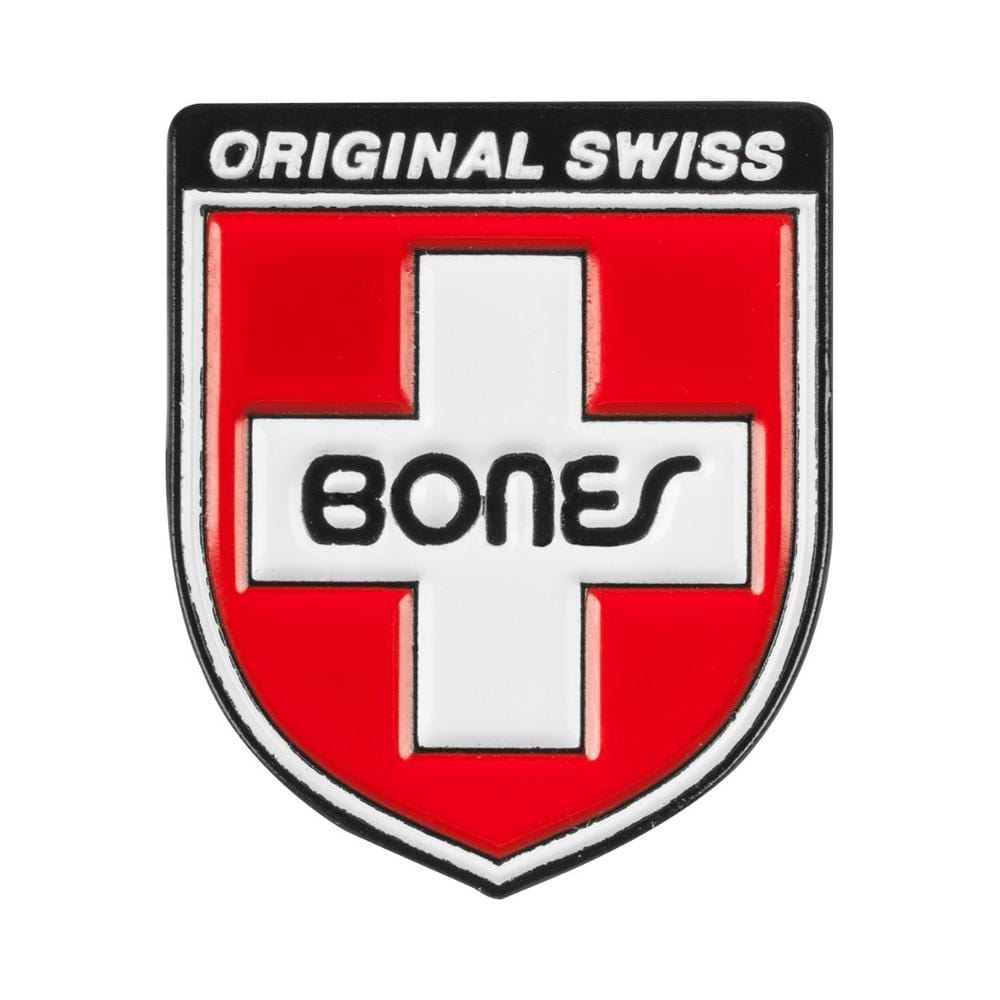 Bones Bearings Lapel Pin Swiss Shield - 50-50 Skate Shop