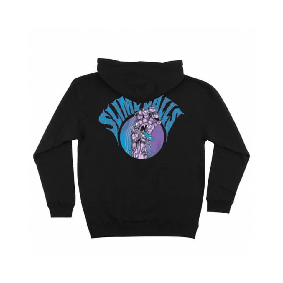 Santa Cruz Slime Balls Grave Hand Pullover Hoodie Heavyweight Black - 50-50 Skate Shop