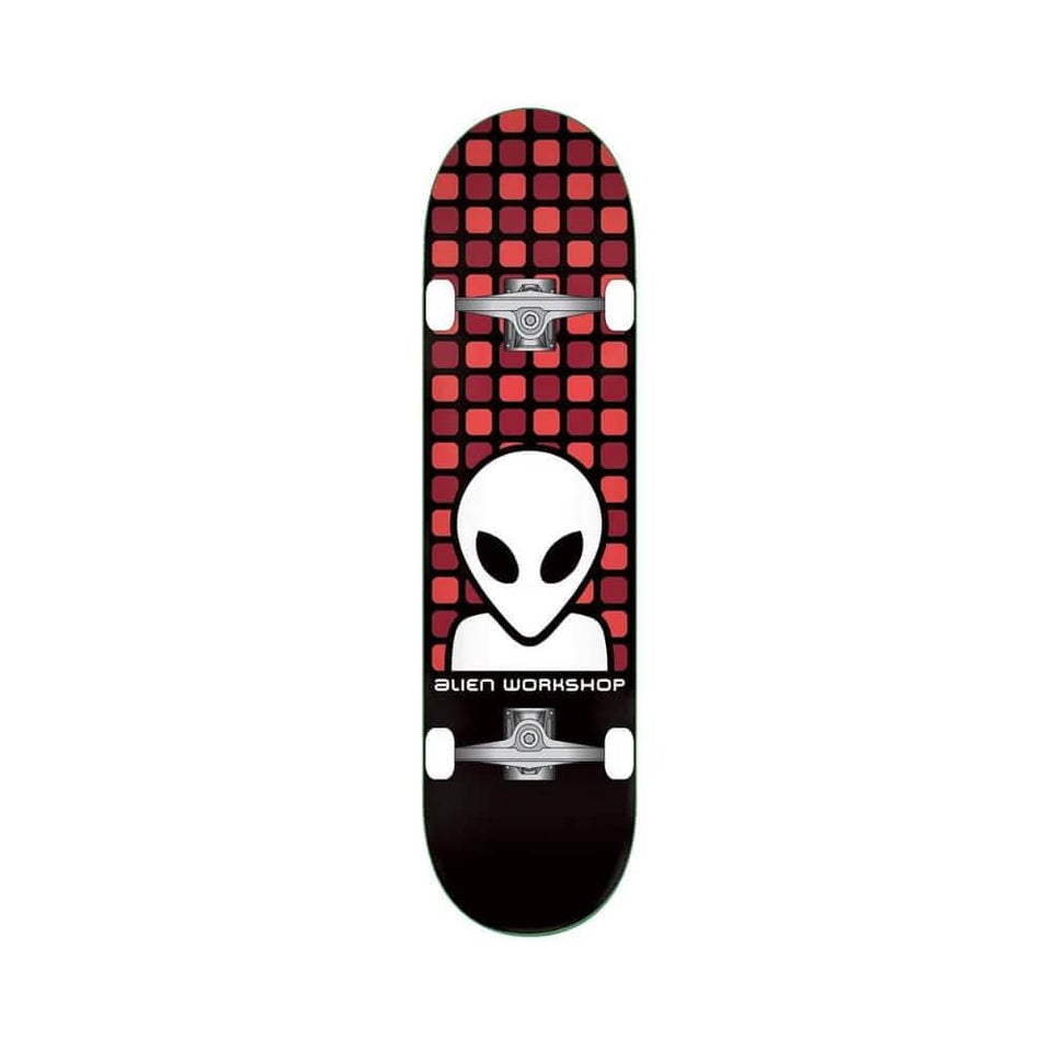 Alien Workshop Skateboard Complete Matrix 7.5" x 31.875" Black Red 14" WB - 50-50 Skate Shop
