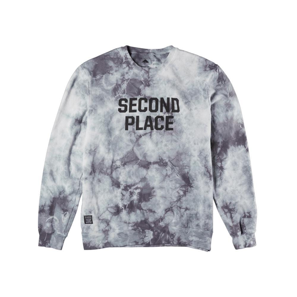 Emerica Second Place Crewneck Fleece Black Wash - 50-50 Skate Shop