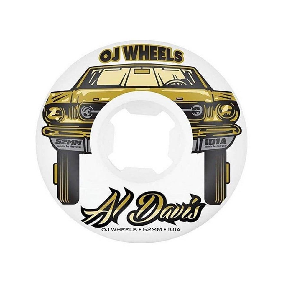 OJ Skateboard Wheels Davis Donk Original 52mm 101A - Set of 4 - 50-50 Skate Shop