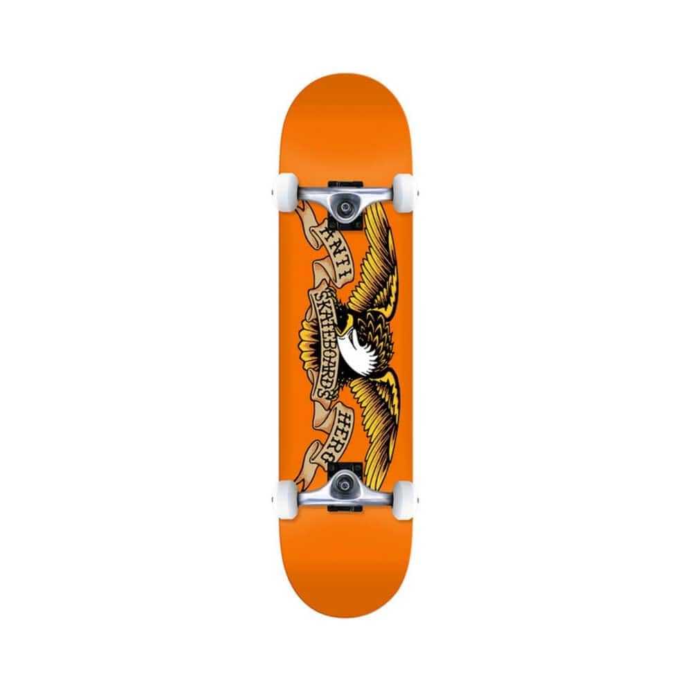 Anti Hero Skateboard Complete Classic Eagle 7.75" x 31.6228" Orange 14.125" WB - 50-50 Skate Shop