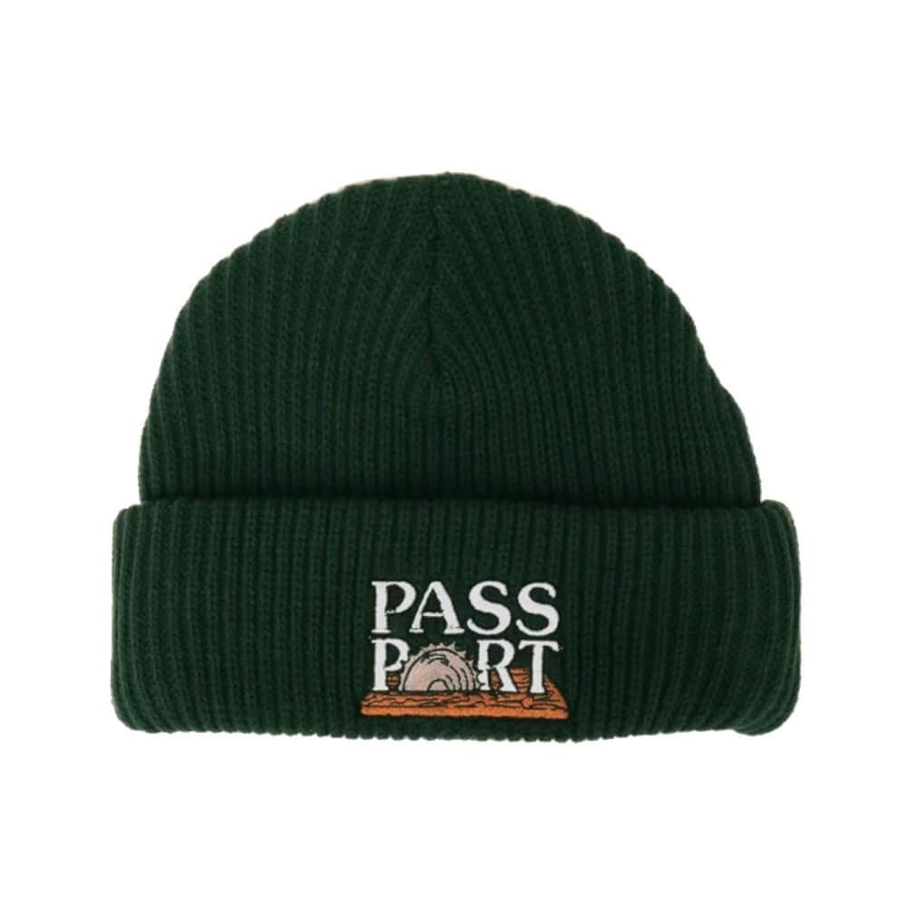 Passport Skate Circle Saw Beanie Forest Green - 50-50 Skate Shop