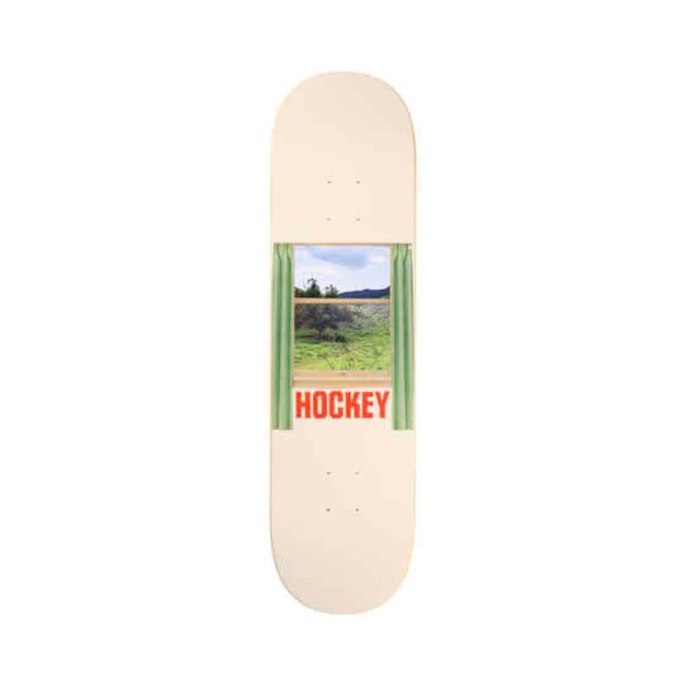 Hockey Skateboard Deck Looking Glass 8.25" x 31.79" Cream 14.1" WB - 50-50 Skate Shop