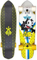 Dusters Skateboard Complete Flashback Felix Cruiser 28" x 7.8" Yellow White 14.5" WB - 50-50 Skate Shop