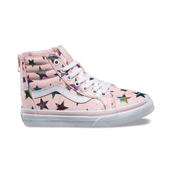 Vans Toddlers Sk8 Hi Zip (Foil Stars) Pink - 50-50 Skate Shop