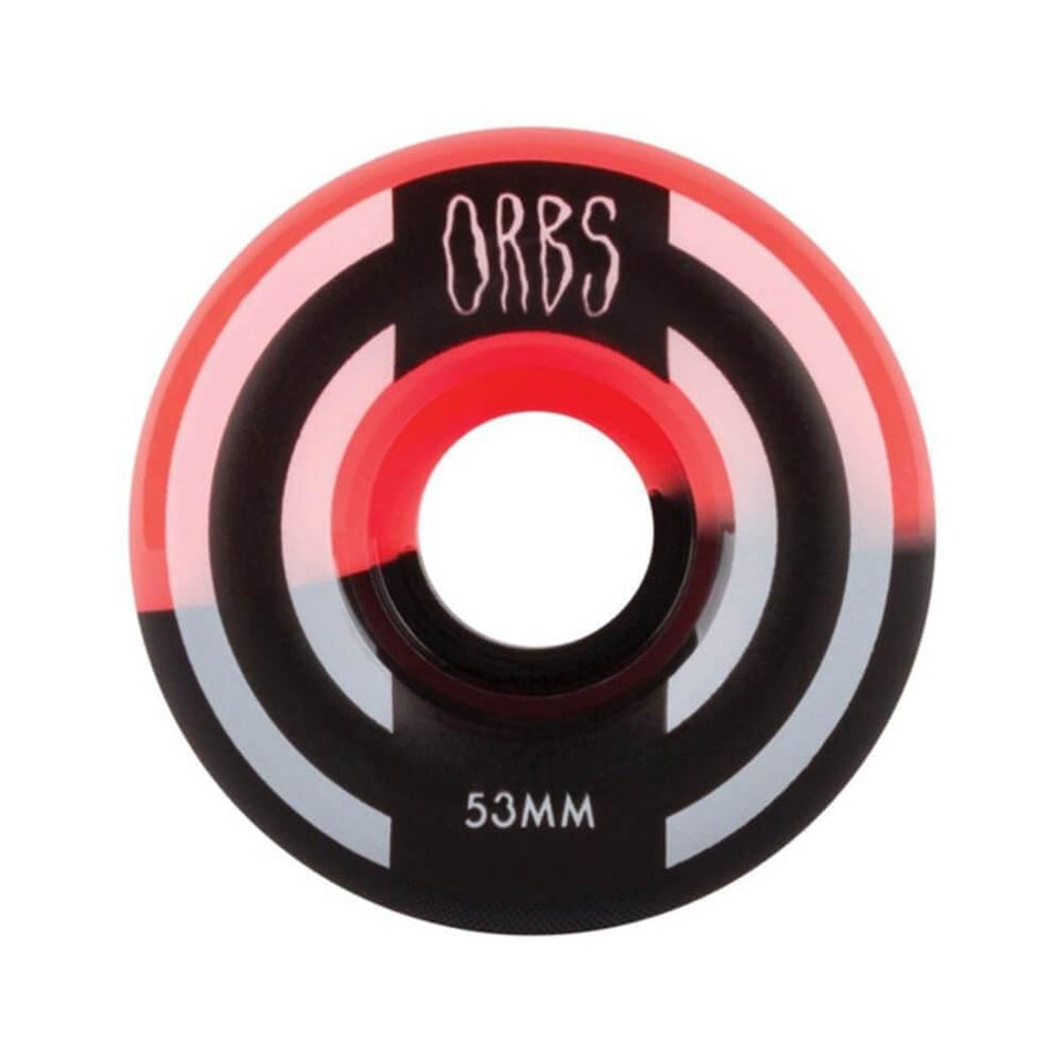 Orbs Skateboard Wheels Apparitions Splits 53mm Coral Black - Set of 4 - 50-50 Skate Shop