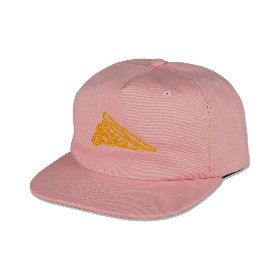 Hoddle Linary Wall 5 Panel Snap Back Hat Pink - 50-50 Skate Shop