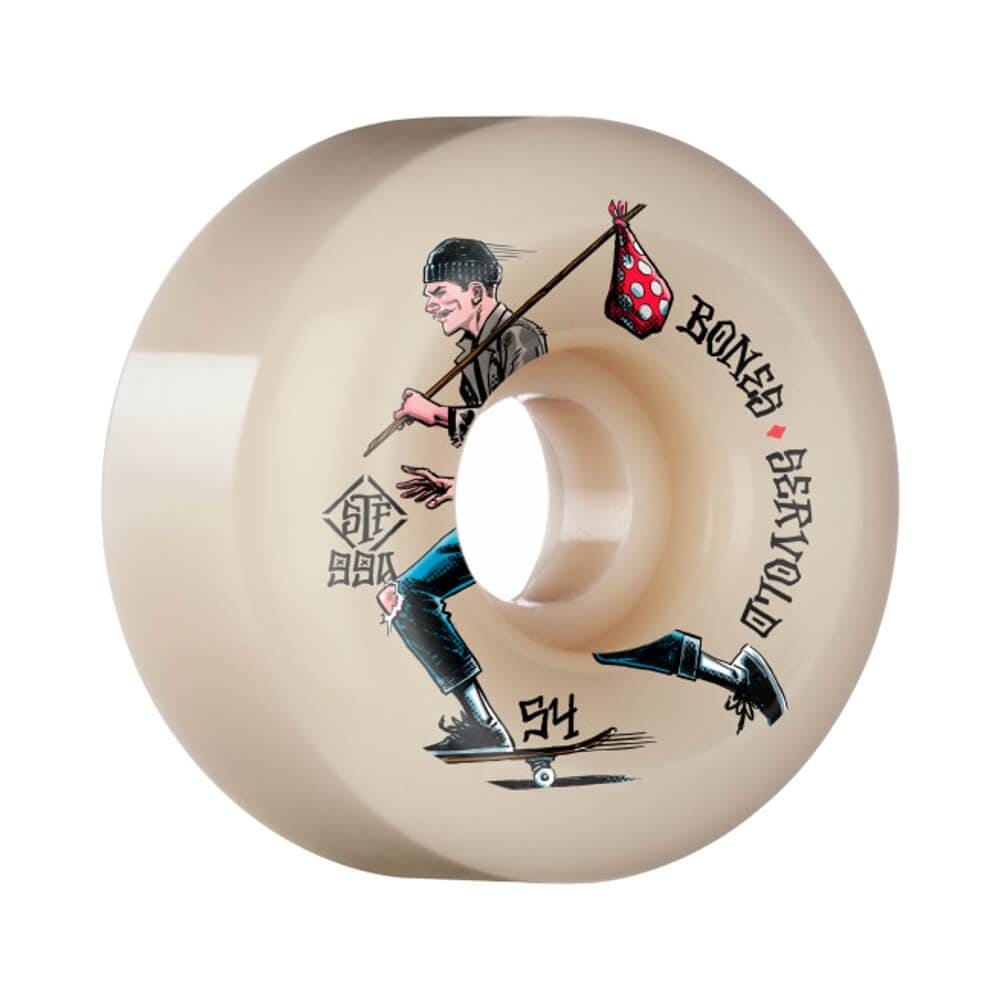 Bones Skateboard Wheels STF Servold Gone Skating V6 Wide Cut 54mm 99A - Set of 4 - 50-50 Skate Shop