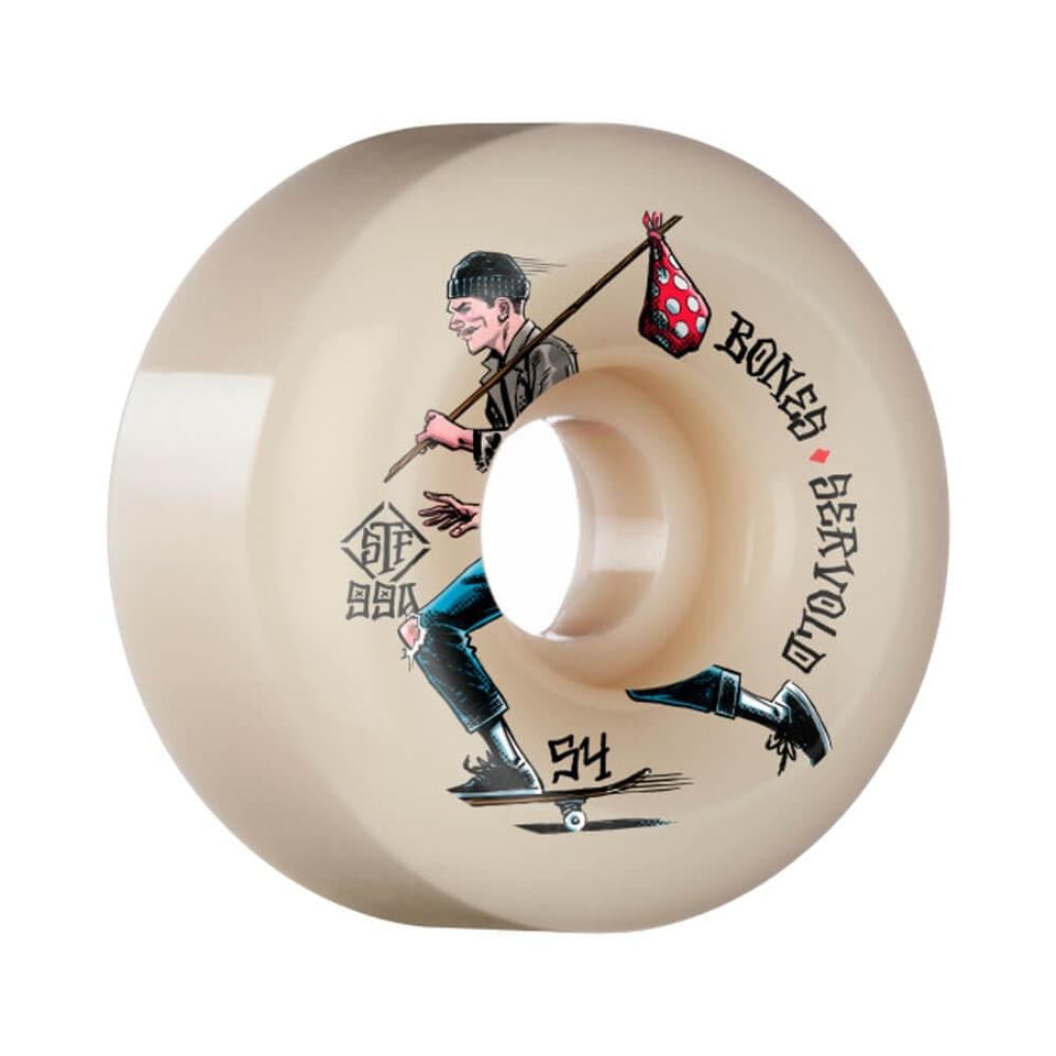 Bones Skateboard Wheels STF Servold Gone Skating V6 Wide Cut 54mm 99A - Set of 4 - 50-50 Skate Shop