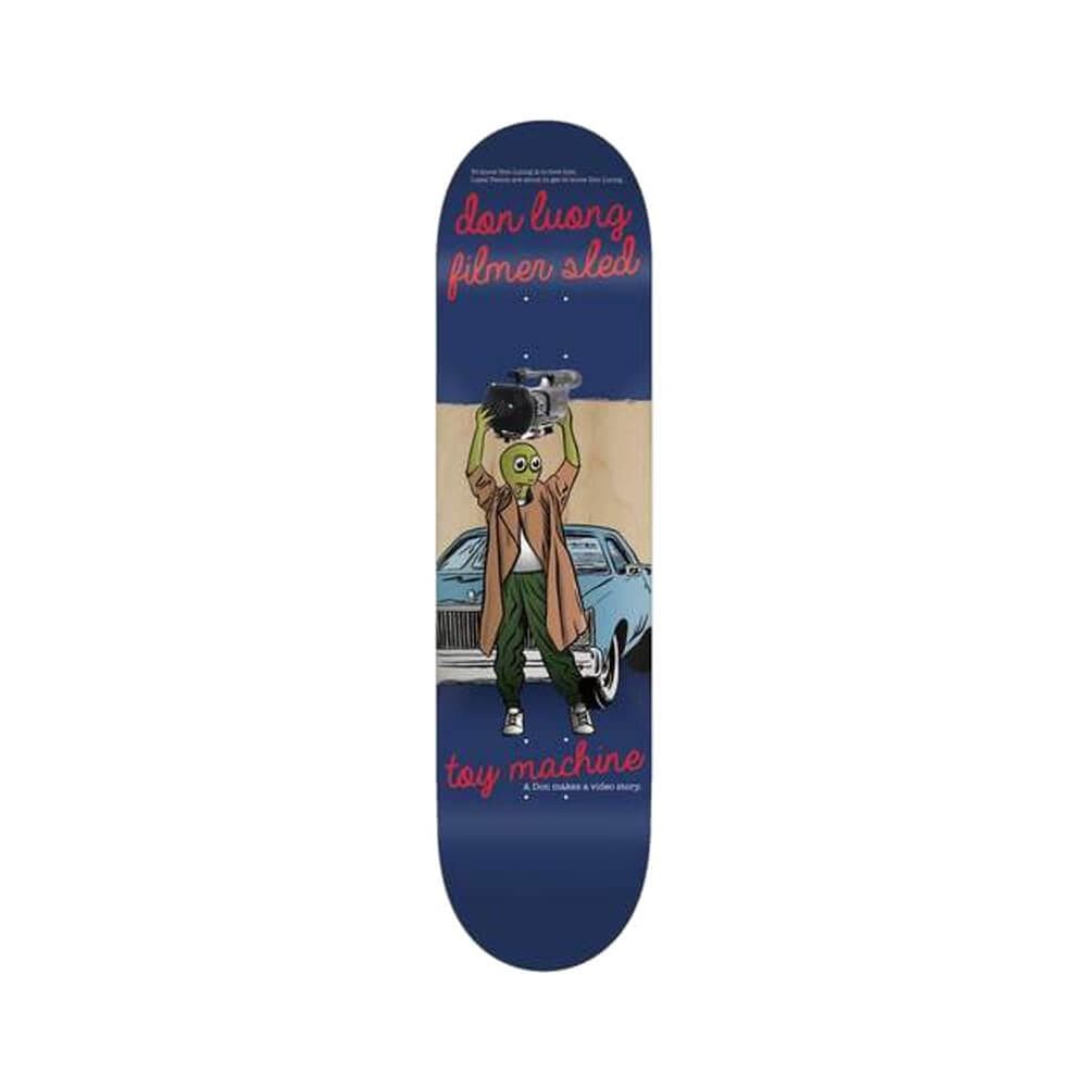 Toy Machine Skateboard Deck Filmer Sled 8.5" x 32.38" Don Luong Navy 14.5" WB - 50-50 Skate Shop