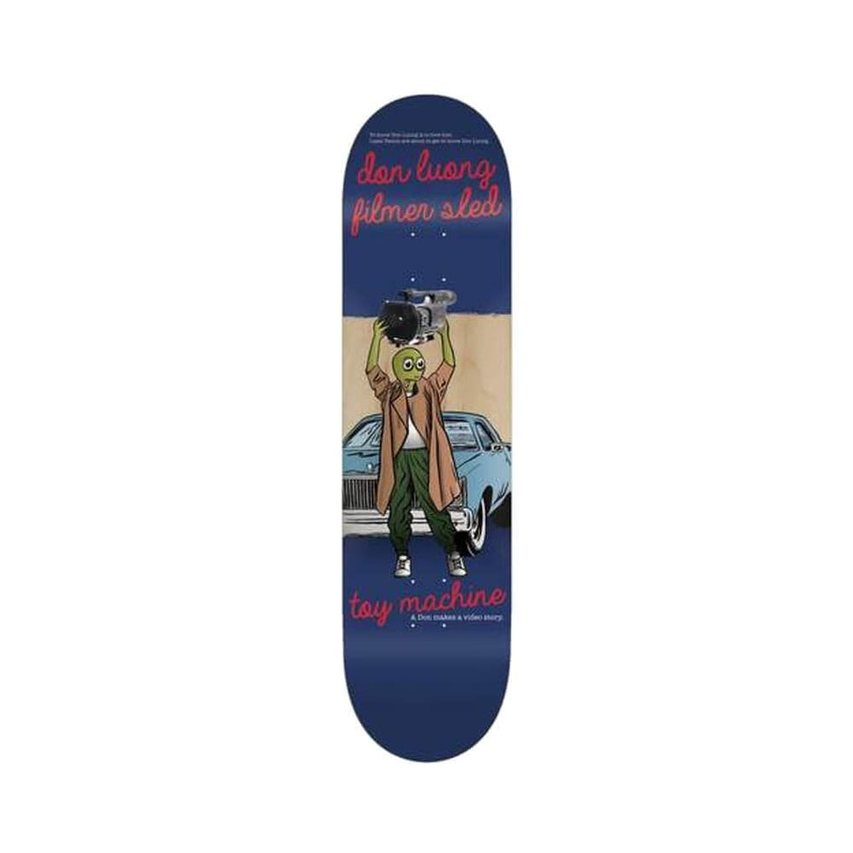 Toy Machine Skateboard Deck Filmer Sled 8.5" x 32.38" Don Luong Navy 14.5" WB - 50-50 Skate Shop
