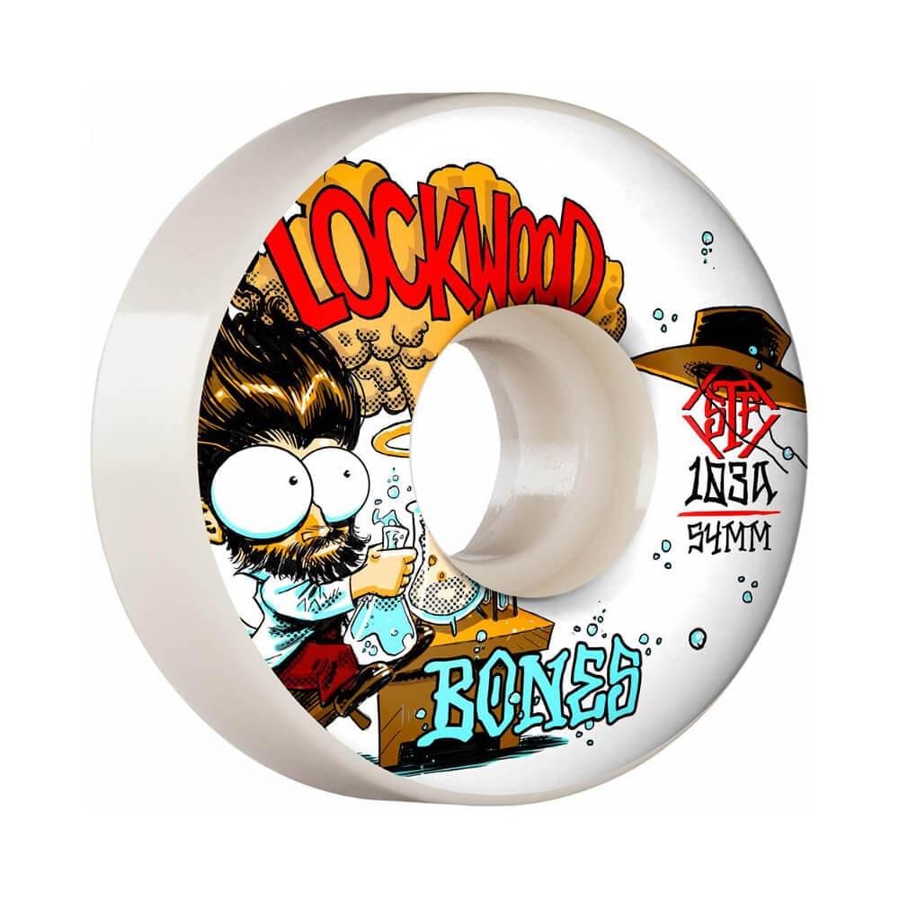 Bones Skateboard Wheels STF Lockwood Experimental V3 Slims 54mm 103A - Set of 4 - 50-50 Skate Shop