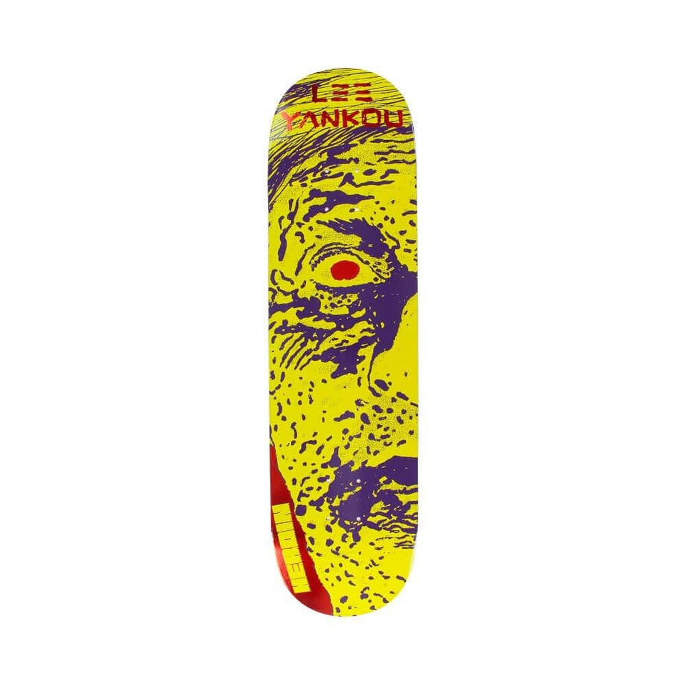 Heroin Skateboard Deck Lee Yankou Giallo 8.25" x 31.875" Yellow 14.625" WB - 50-50 Skate Shop