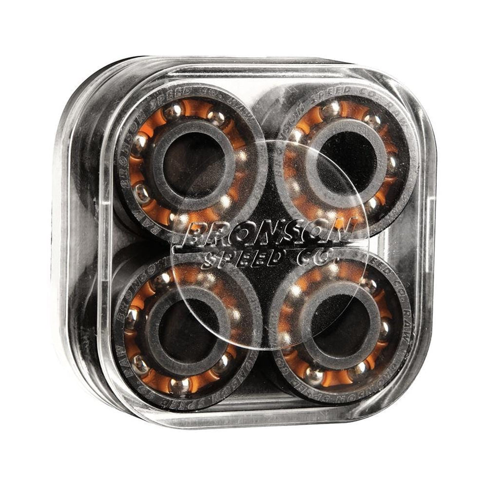 Bronson Raw Skateboard Bearings 8 Pack - 50-50 Skate Shop
