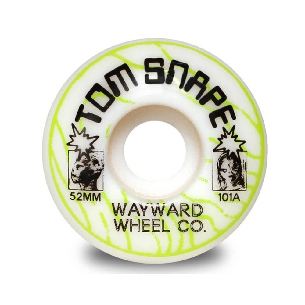 Wayward Skateboard Wheels Tom Snape USA Made 52mm 101A Green - Set of 4 - 50-50 Skate Shop