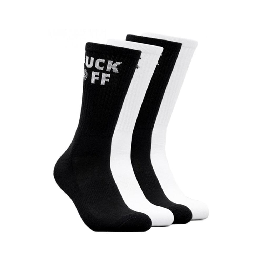 Independent Truck Co Fuck Off Socks Black White 4 Pack Size 6-10us - 50-50 Skate Shop