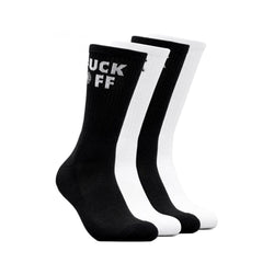 Independent Truck Co Fuck Off Socks Black White 4 Pack Size 6-10us - 50-50 Skate Shop
