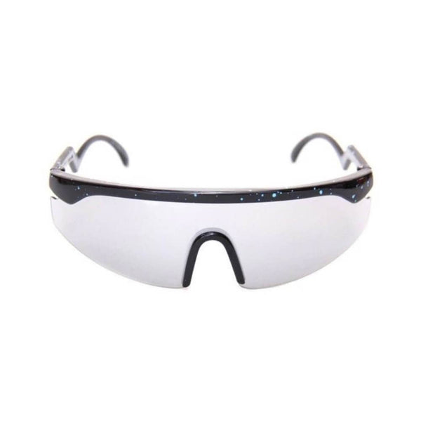 Happy Hour Sunglasses Accelerator Black Blue Splatter Chrome Lens - 50-50 Skate Shop