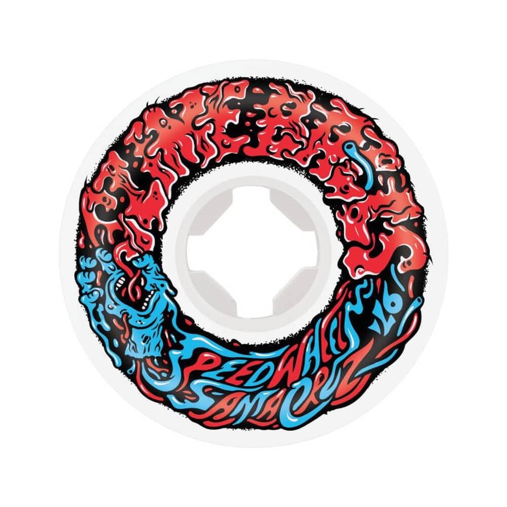 Santa Cruz Skateboard Wheels Vomit Mini II 53mm 97A Red Blue - Set of 4 - 50-50 Skate Shop
