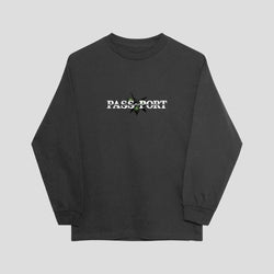 Passport Skate Olive Long Sleeve Tee Tar - 50-50 Skate Shop