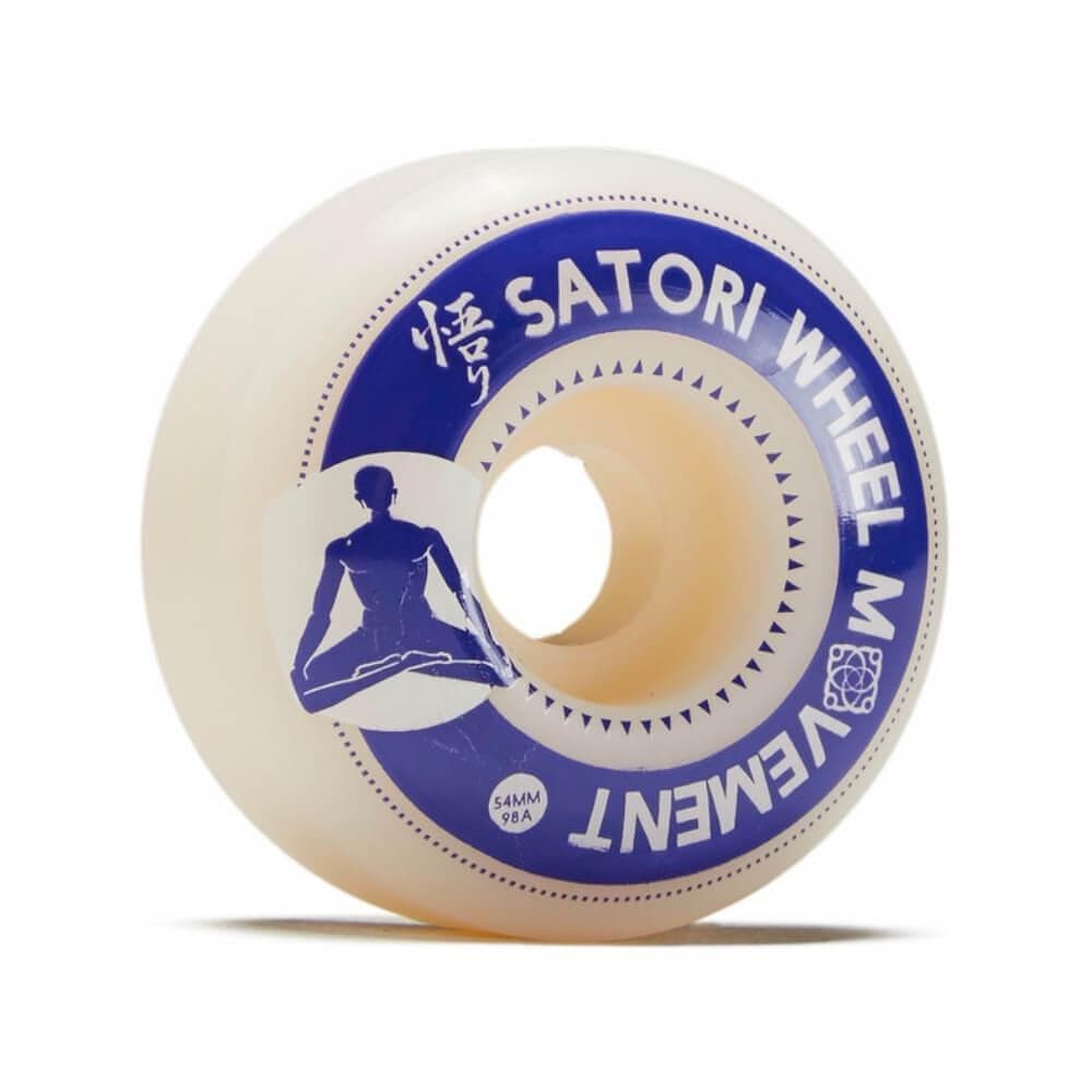 Satori Skateboard Wheels Meditation SERIES (slim shape) 98a 54mm Blue - Set of 4 - 50-50 Skate Shop