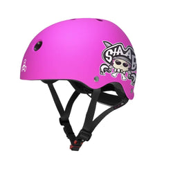 Triple 8 Lil 8 Certified Youth Staab Helmet Neon Pink Rubber - 50-50 Skate Shop