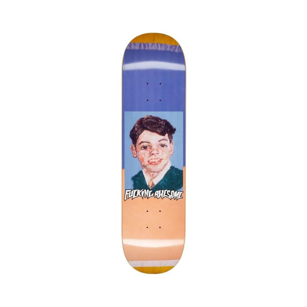 Fucking Awesome Skateboard Deck Gino Felt CP 8.25" x 31.79" Blue Orange 14.12" WB - 50-50 Skate Shop