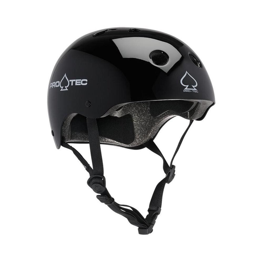 Pro Tec Classic Certified Skate Bike Helmet Gloss Black - 50-50 Skate Shop