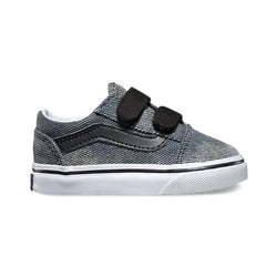 Vans Toddler Old Skool V (Acid Denim) Navy Black - 50-50 Skate Shop
