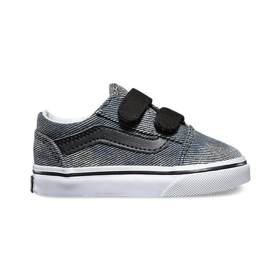 Vans Toddler Old Skool V (Acid Denim) Navy Black - 50-50 Skate Shop