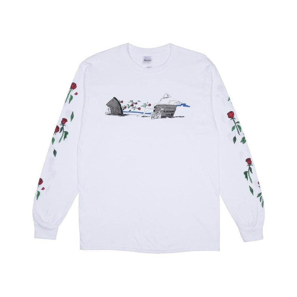 Ripndip Max Nermal Long Sleeve Tee White - 50-50 Skate Shop
