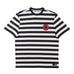 Welcome Sloth Striped Knit Tee Black Bone Red - 50-50 Skate Shop