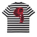 Welcome Sloth Striped Knit Tee Black Bone Red - 50-50 Skate Shop