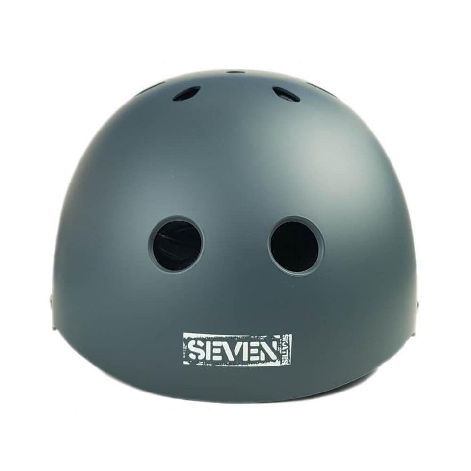 Seven Skates Certified Skateboard Helmet Grey - Youth Size S/M - 50-50 Skate Shop