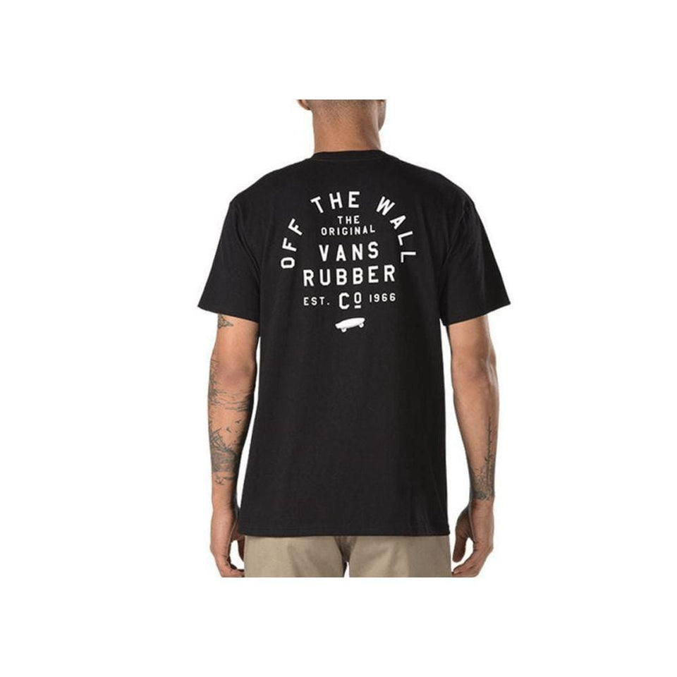 Vans Stacked Rubber Short Sleeve Shirt Black - 50-50 Skate Shop
