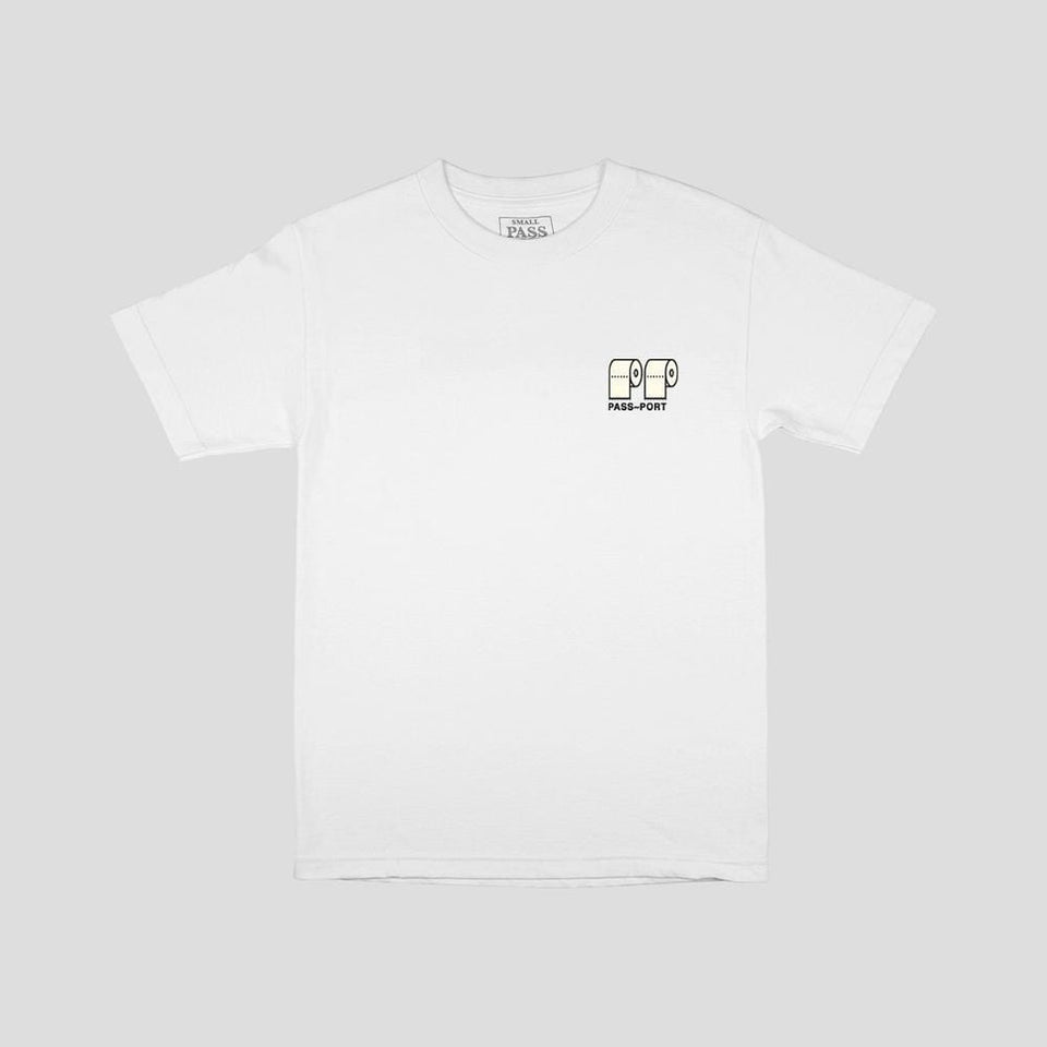 Passport Poo Poo Tee White - 50-50 Skate Shop