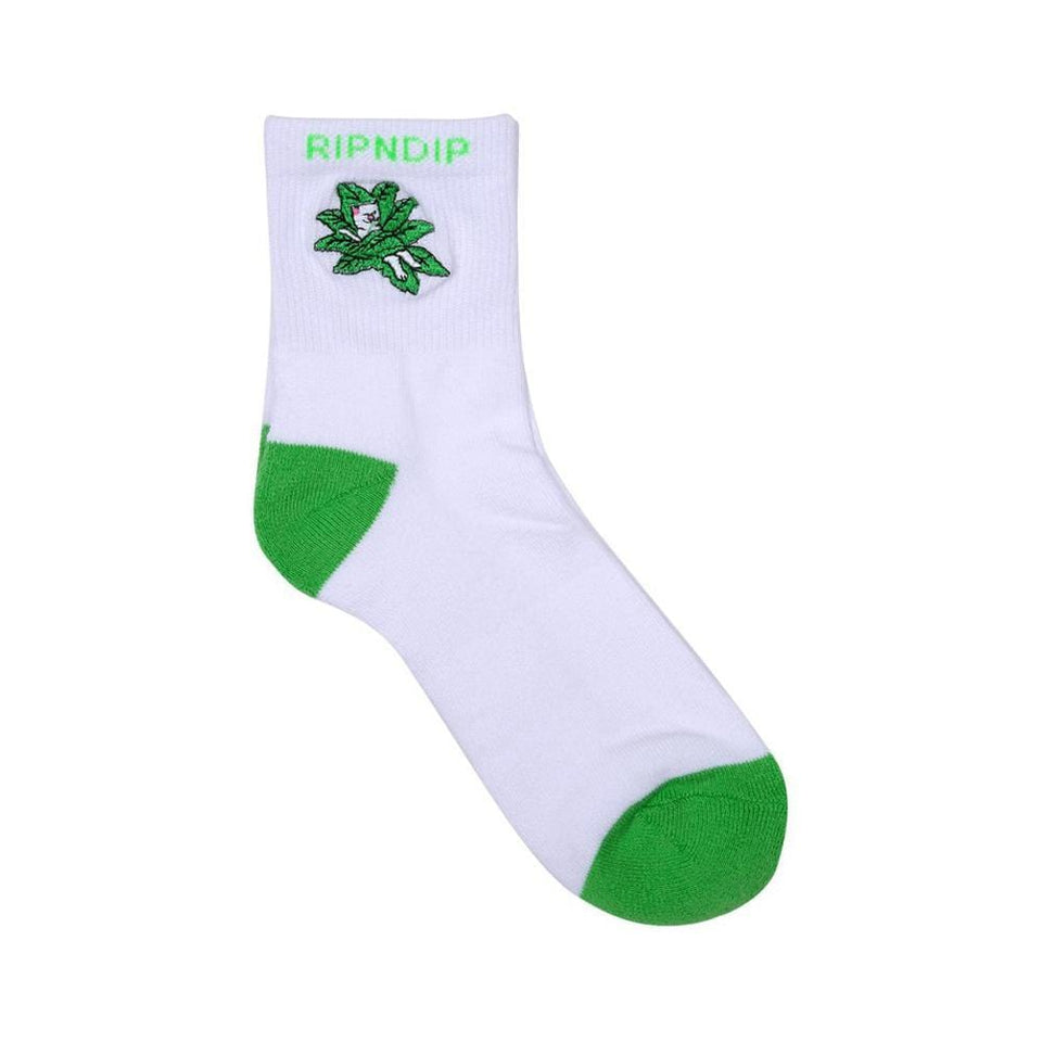 Ripndip Tucked In Socks White Green - 50-50 Skate Shop