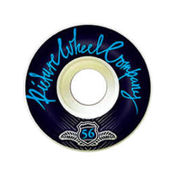 Picture Skateboard Wheels Pop 56mm 99A Blue Black White - Set of 4 - 50-50 Skate Shop