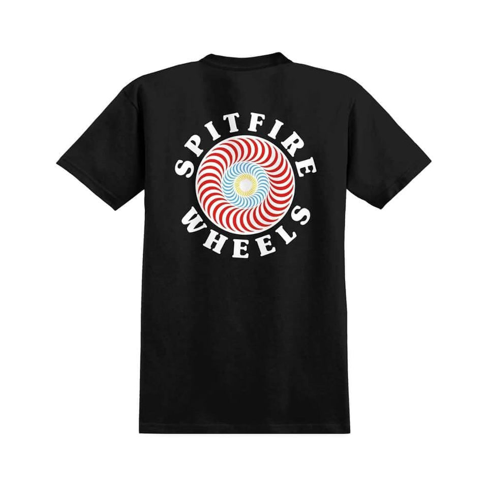 Spitfire Skate Tee OG Classic Fill Black Red White - 50-50 Skate Shop