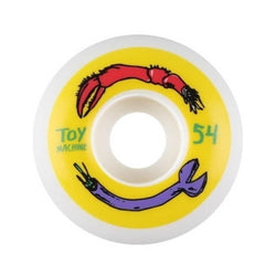 Toy Machine Skateboard Wheels Fos Arms 54mm 99a Yellow - Set of 4 - 50-50 Skate Shop