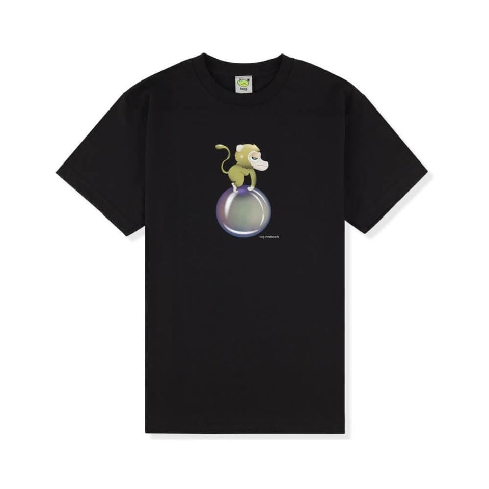 Frog Tee Monkey Bubble Black - 50-50 Skate Shop