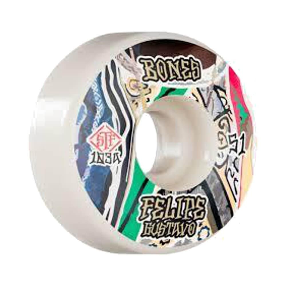 Bones Skateboard Wheels STF V1 Standard Gustavo Bed-Stuy 51mm x 103A - 50-50 Skate Shop